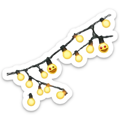 String of Christmas lights  sticker