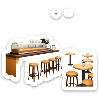 tienda de café sticker