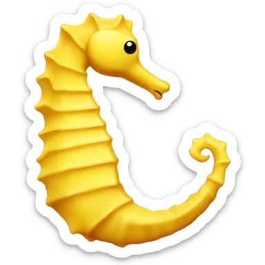 Yellow Seahorse emoji sticker