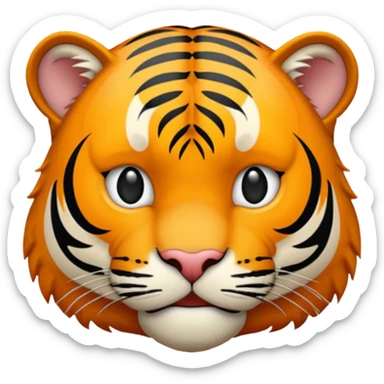Emoji de um tigre em pe para a esquerda (tigre sem cor nenhuma todo preto) sticker