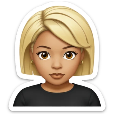 Tionne T-Boz Watkins with short blonde hair sticker