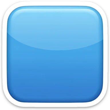 A blue square sticker