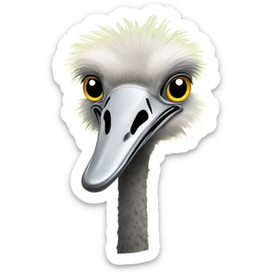Ostrich with head underground  sticker
