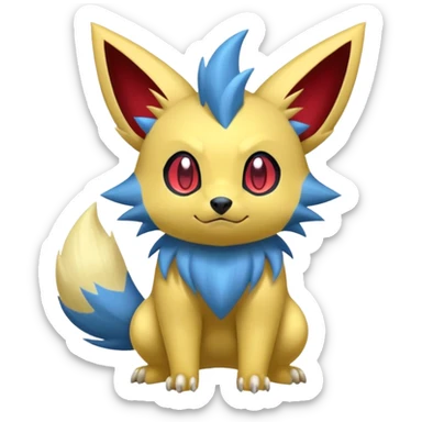 Manectric-Zorua-Yamper-Fakémon-hybrid-creature (full body)  sticker