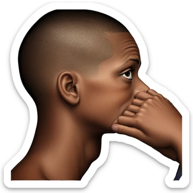 young boy with buzz cut sticker