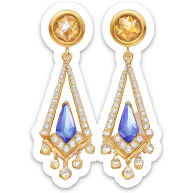 fancy earrings  sticker