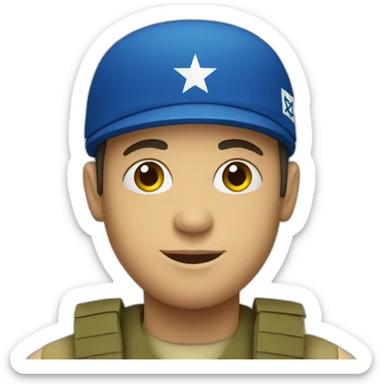 soldier with israeli flag sticker