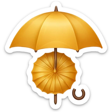 dalgona candy with umbrella shape sticker