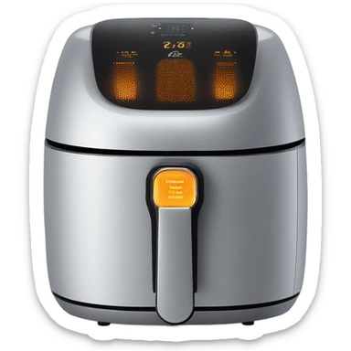 Light glowing from air fryer sticker