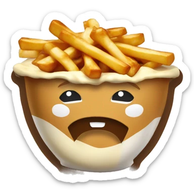 Poutine qui mange une poutine  sticker