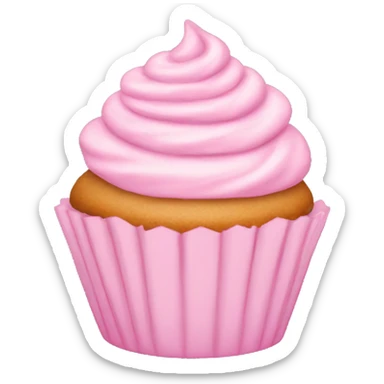 pastel pink cupcake  sticker