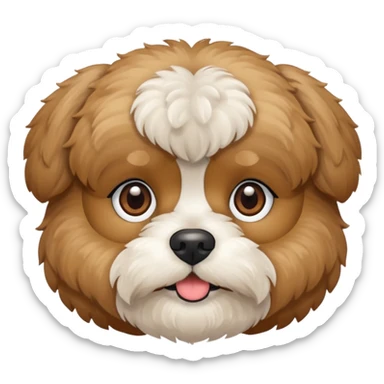 Shihpoo face all tan color, no white sticker