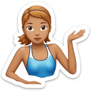 Woman swimmer sticker