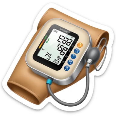 blood pressure cuff on upper arm sticker