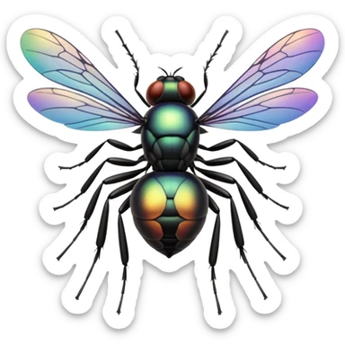 A swarm of Flies everywhere sticker