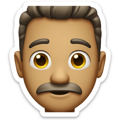 Dumb looking face sticker