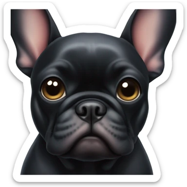 black frenchie  sticker