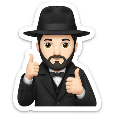 orthodox jew thumbs down sticker