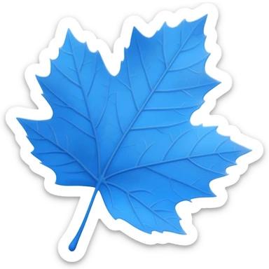 Blue sycamore leaf for Indiana state sticker