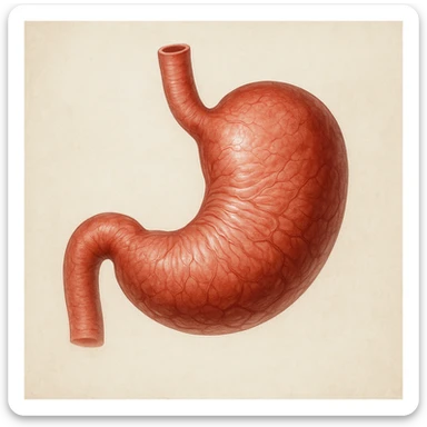 realistic anatomical stomach illustration sticker