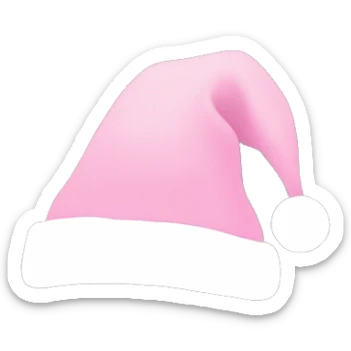 Light pink Santa hat with sparkly snowflakes  sticker