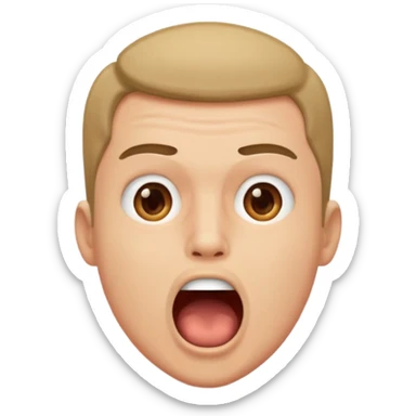 guy breathing with mouth sticker