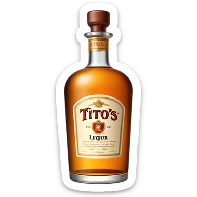 Tito’s liquor bottle sticker