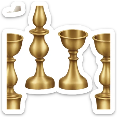 brass vintage candlestick sticker