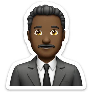 Man with sigarette sticker