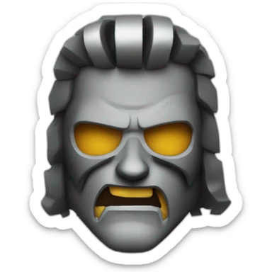 M from Metallica, but with their logo font sticker