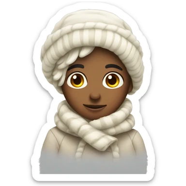 Cozy warm vanilla winter emojis  sticker
