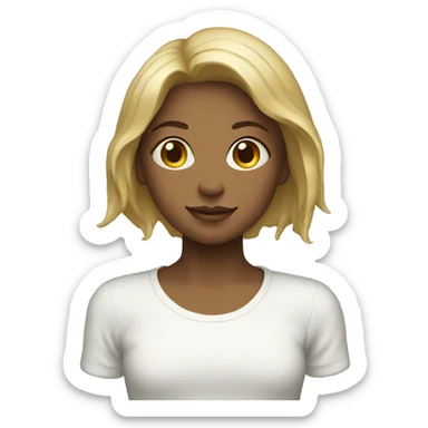 a girl and a mom white sticker