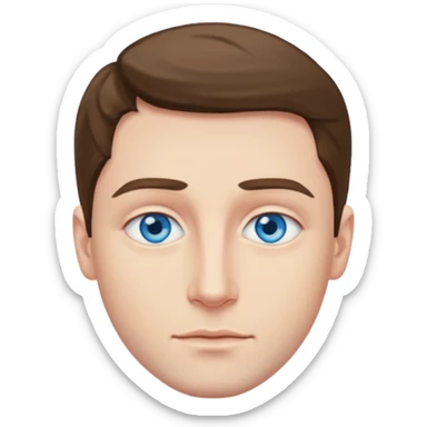 hold men blue eyes, art painting  sticker