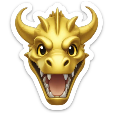 Gold wyvern sticker