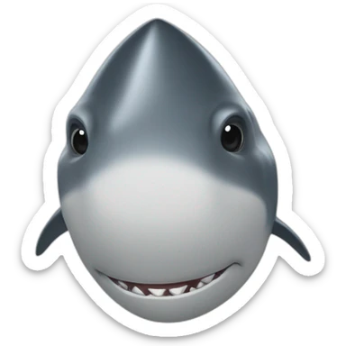 Shark fin on head  sticker