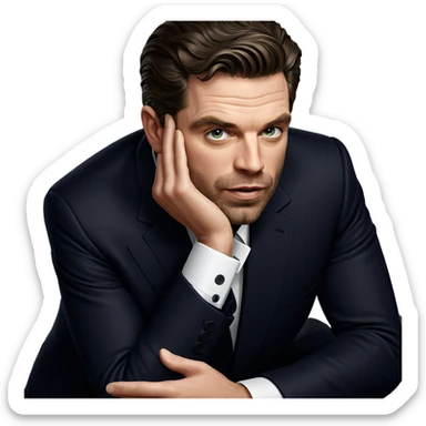 dapper gentleman in a suit sticker