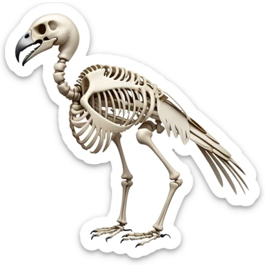 A bird skeleton sticker