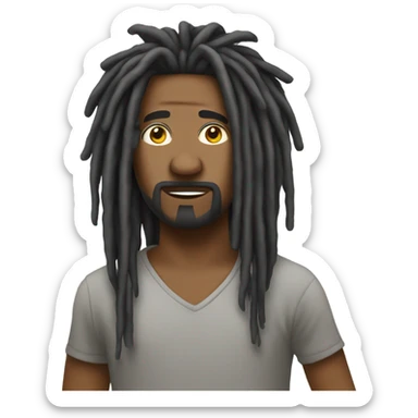 Nonchalant dreadhead  sticker