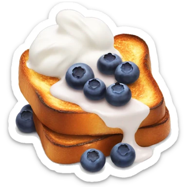 french toast with yogurt and blueberries sticker