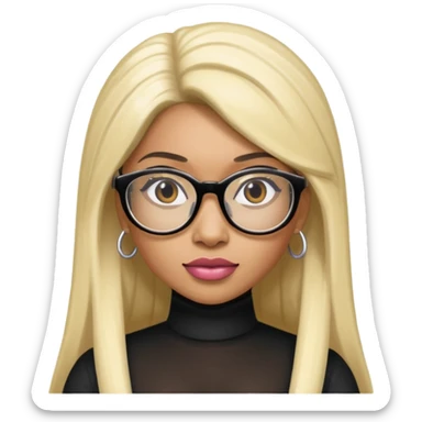 nicki minaj with glases sticker