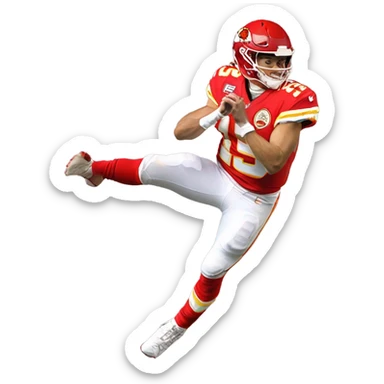 Patrick Mahomes falling sticker