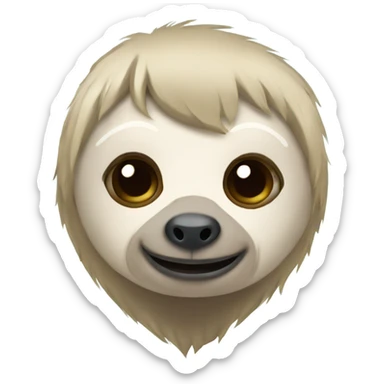Blonde sloth with blue eyes on toilet sticker