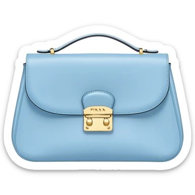 Light blue Prada clutch purse sticker