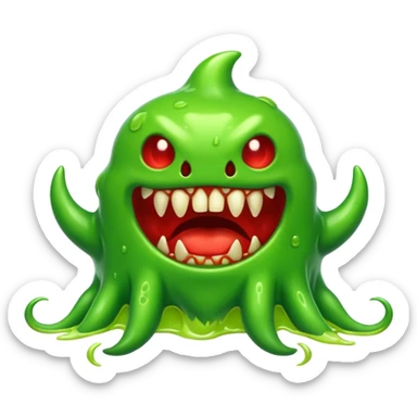 Slime monster. scary sinister. slime attacks sticker