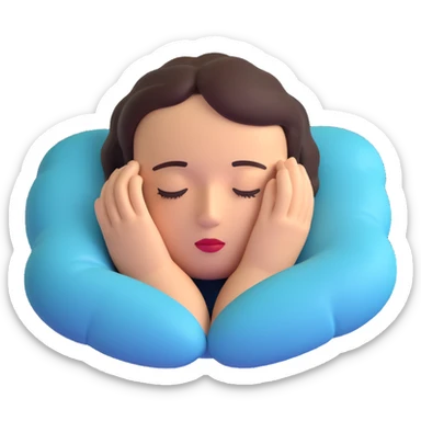 sleep, closed eyes, Zzz symbol sticker