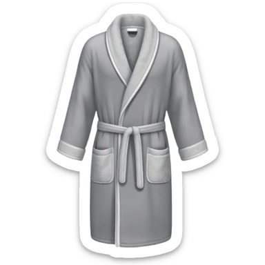 grey shower robe sticker