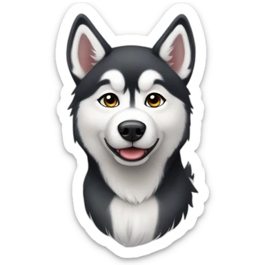 Cute little Siberian Husky sticker