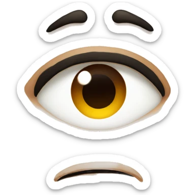 one eyebrow up looking suspicious  sticker