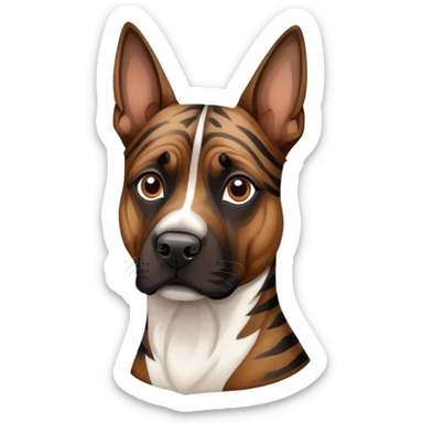 a dog that looks like a brindle Hanoverian sticker