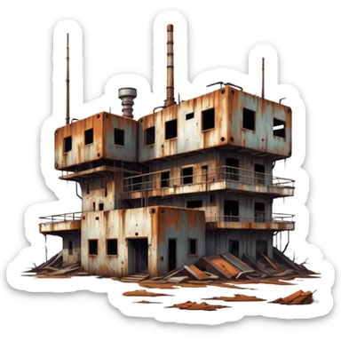 Dystopian Apocalyptic Aesthetic Scenery Deco sticker